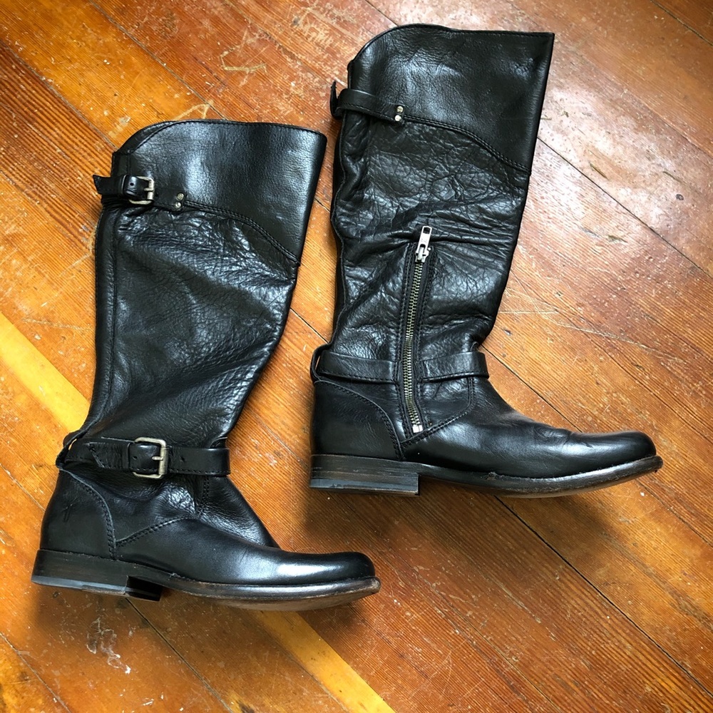Leather Frye boots - rarely worn